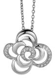 Orphelia ZH-4864 - Hanger bloem + Ketting - Zilver 925 - Zirkonia - 45 cm
