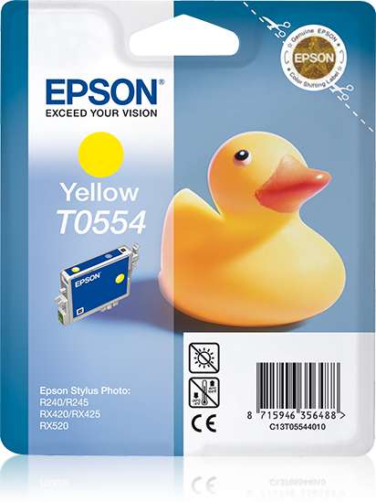 Epson Duck inktpatroon Yellow T0554 single pack / geel