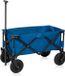 Wan GmbH Chariot pliable - Chariot de transport avec sac - Transport de marchandises - Pneus à air et cadre solide - 103 litres - Bleu