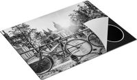 Chefcare Inductie Beschermer Amsterdamse Brug - Zwart Wit - 77x59 cm
