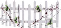 BigBuy Christmas Kerstversiering Wit Multicolour Hout Plastic Hek 98 X 40 X 1,5 Cm