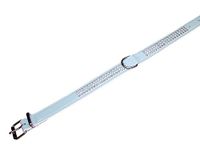 Nobby Kristal Drie Rij Kraag, 47 cm, Lichtblauw/Wit