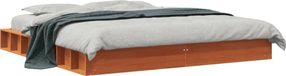 Maison Exclusive - Lit en bois massif sans matelas, brun lavé, 180x200 cm
