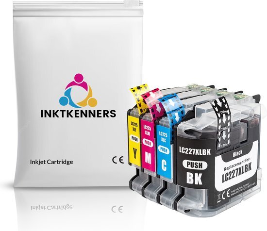 Ink Power Inktcartridges voor Brother LC225 / LC227 | Multipack van 4 cartridges voor DCP-J4120DW - MFC-J4420DW - MFC-J4425DW - MFC-J4620DW - MFC-J4625DW