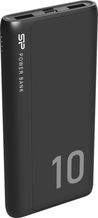 Silicon Power GP15 Triple USB / USB-C Powerbank 10.000 mAh 10W - Zwart
