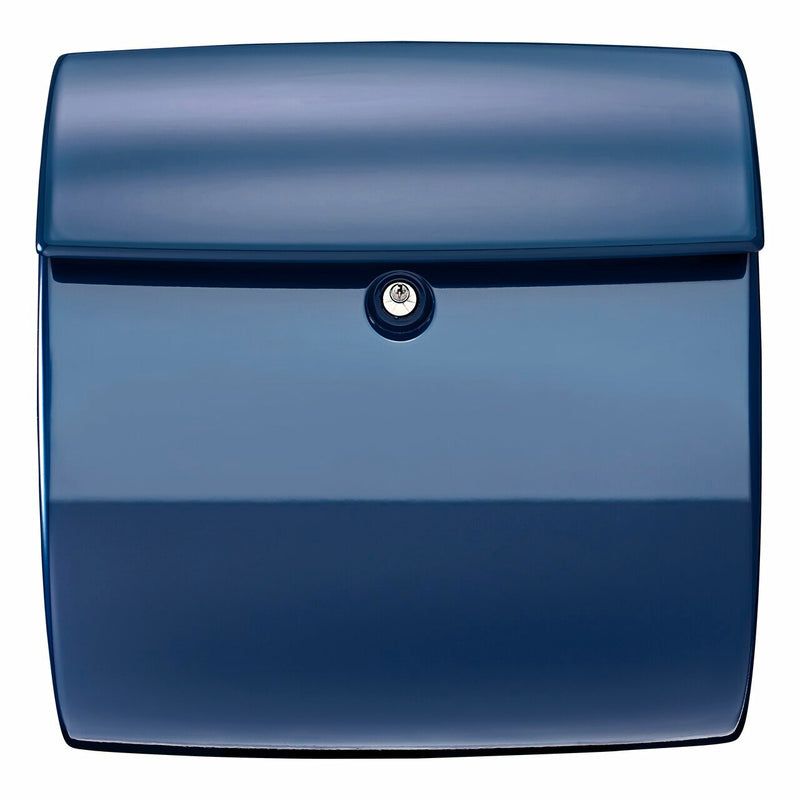 BURG-WÄCHTER PIANO Marine Blue Wall-mounted Mailbox - Blue, Plastic, Horizontal, Lockable