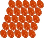 Merkloos Hobby knutsel eieren - 25x - 4,5 cm - donker oranje - kunststof - decoratie paaseieren