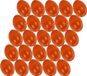 Merkloos Hobby knutsel eieren - 25x - 4,5 cm - donker oranje - kunststof - decoratie paaseieren