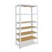 Shelfplaza HOME metalen stellingkast - 180x45x23 cm - wit - 6 planken