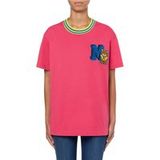 Moschino T-shirt en jersey biologique avec teddy bear rose