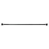 Douceur d'Intérieur bloemengordijnroede, uittrekbaar, 10 mm, zwart, 60 < 80 cm