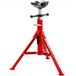 VEVOR Pijpkrikstandaard 28-51,5 inch Verstelbare V-kop 589,67 kg Rood Metaal Opvouwbaar