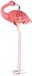 Sunnydays Flamingo Dierenbeeld - achterom kijkend - ijzer / metaal - 34 x 16 x 83 cm - tuindecoratie