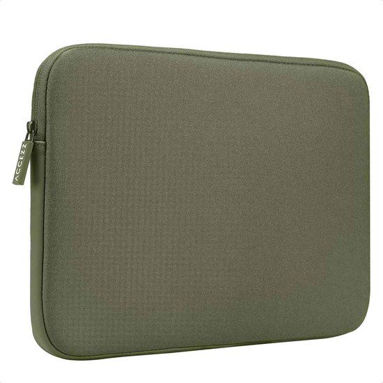 Accezz Laptop sleeve - Laptop Hoes geschikt voor 13 / 13.3 / 13.6 / 14 / 14.2 inch - Donkergroen