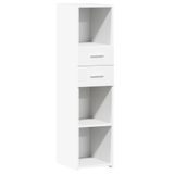 vidaXL Hoge kast 30x42,5x124 cm bewerkt hout wit