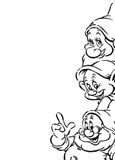 Disney Komar Disney muurschildering van Snow White Dwarves | kinderkamer, babykamer, decoratie, kunstdruk | grootte 50x70cm (breedte x hoogte) | zonder lijst | WB055-50x70