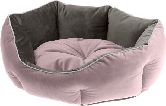 Ferplast QUEEN 60 VIOLET-GRIJS - Hondensofa - roze - fluweel