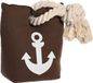 Item International Items Deurstopper Anker Blok - 1 kilo gewicht - met oppak lus - bruin - 13 x 20 cm