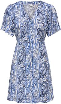 ONLY ONLEVIDA S/S SHORT DRESS WVN NOOS Dames Jurk L