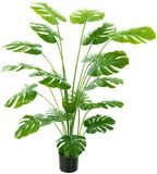 HOMCOM Kunstplant Monstera Deliciosa - 150 cm - Groen