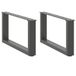 VidaXL Salontafelpoten 2 stuks U-vormig 60x30-31 cm Staal Antraciet