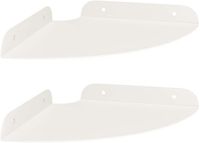 vidaXL Hoek Plank 2 st Wit 18 x 18 x 2 cm
