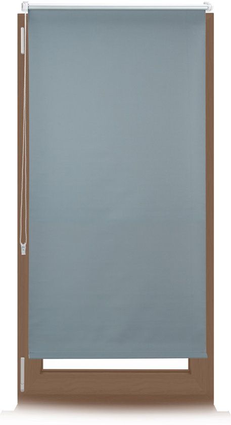Relaxdays Verduisteringsrolgordijn Grijs - Thermo Rolgordijn Zonder Boren - 70x210cm