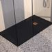 Brauer Asteroid Douchebak - 100 x 180 cm - Mineraalmarmer - Mat Zwart - Antislip - Antibacterieel