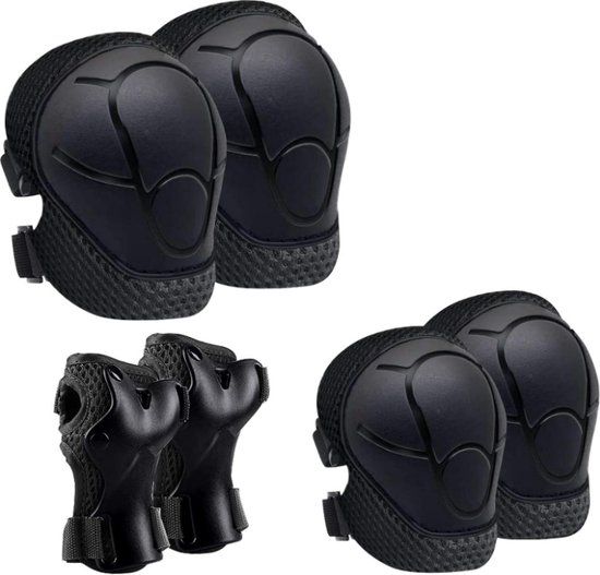 Skate Beschermset Kinderen - Zwart - Maat S - Hunta