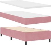 vidaXL Boxspringbed met hoofdeinde Roze 200 x 100 cm Fluweel