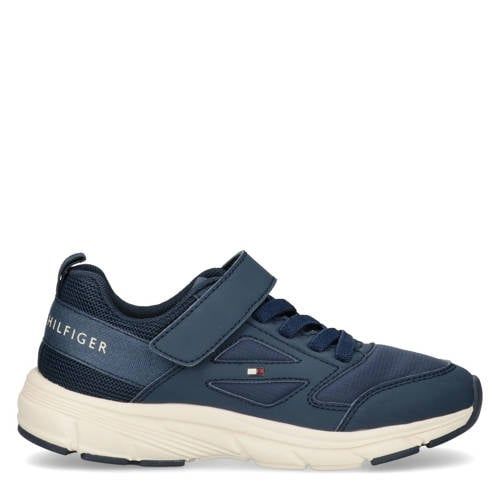 Tommy Hilfiger imitatieleren sneakers - donkerblauw