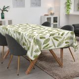 ANRO Tafelkleed Beige damast Groen 160x140cm