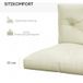 Coussin d'assise blanc crème 120x80x12 cm