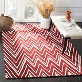 Safavieh gestructureerd tapijt, CAM711 CAM711 120 x 180 cm rood/ivoor.