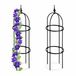 Relaxdays plantensteun klimplanten, set van 2, 85 cm hoog, metaal, kunststof, tuin, klimplantensteun buiten, zwart