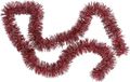 Gerimport Kerstslingers - rood met sneeuw - 180 x 7 cm - folie
