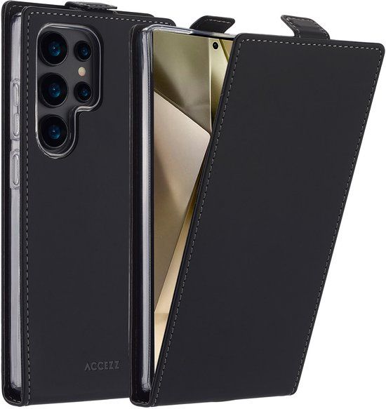 Accezz Flipcase voor Samsung Galaxy S25 Ultra - Zwart