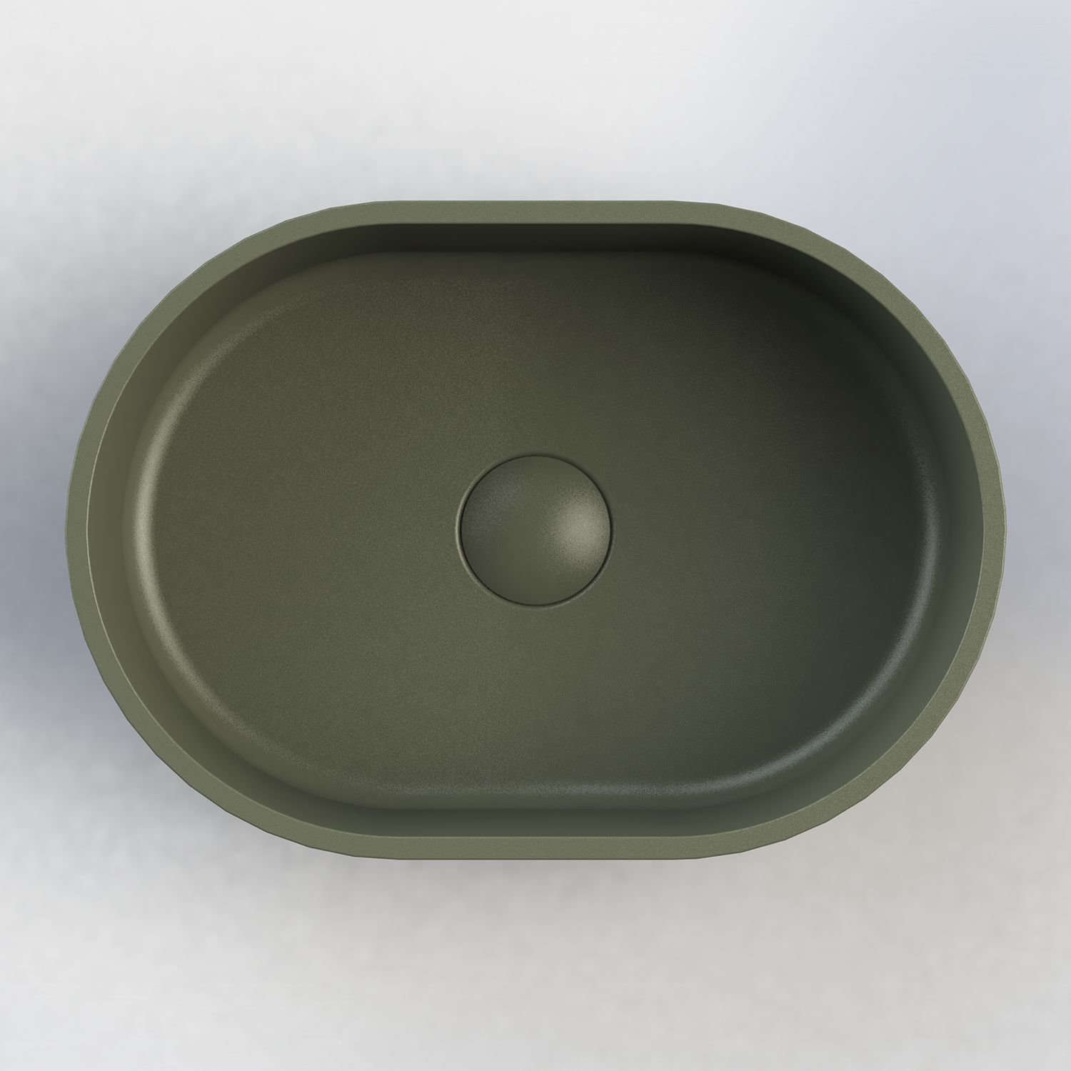 Arcqua Case waskom ovaal 40x28 cm mat groen
