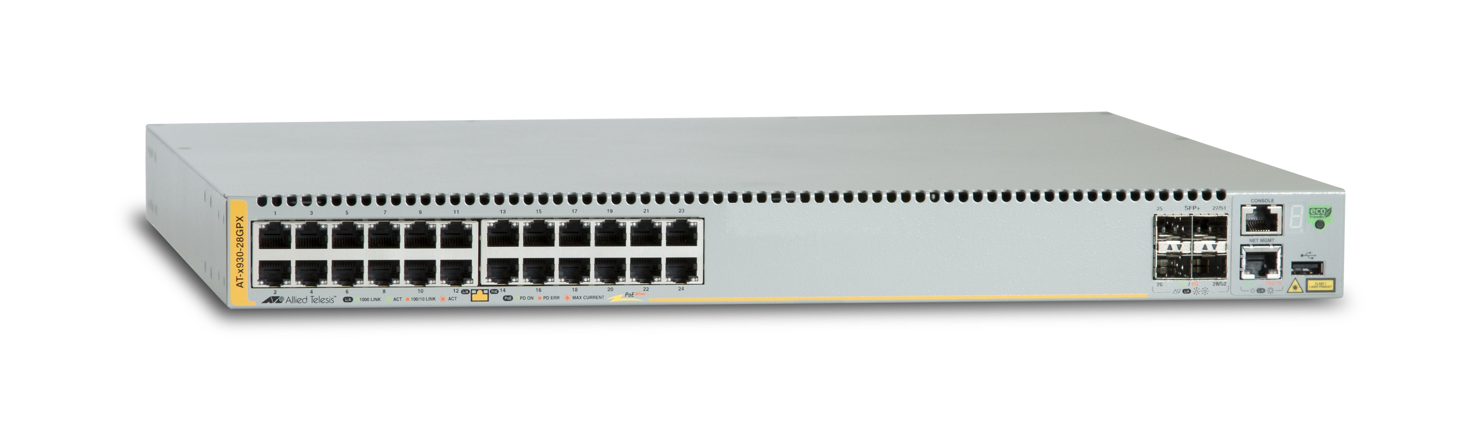 Allied Telesis AT-x930-28GPX Managed L3 Gigabit Ethernet Switch