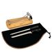 Nerthus FIH 1208 opvouwbare hamhouder set staal en bamboe hammes slijper en hoes voor ham snijden