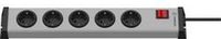 Ehmann 0201x00052303 Stopcontactsplitter Grijs, Zwart Randaarde stekker 1 stuk(s)