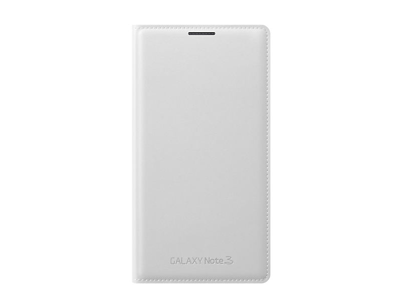 Samsung EF-WN900B - Mobiele telefoon behuizing - Wit - Leer - Galaxy Note 3