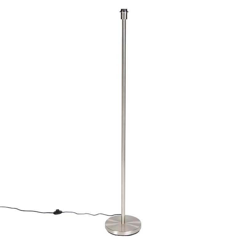 QAZQA Simplo - Moderne Vloerlamp - Staal - Grijs