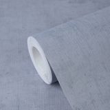 A.S. Création vliesbehang met textielstructuur in blauw – lichte effen behang 10,05 m x 0,53 m – 791531