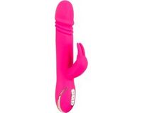 Vibe Couture Oplaadbare Rabbit Skater Stoot Vibrator met Stimulatie Ribbels en Eikel – 23 cm – Roze