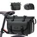Sacoche de vélo porte-bagages arrière - 18 litres - Extensible - Étanche - 33 x 18 x 22 cm - Réflecteur