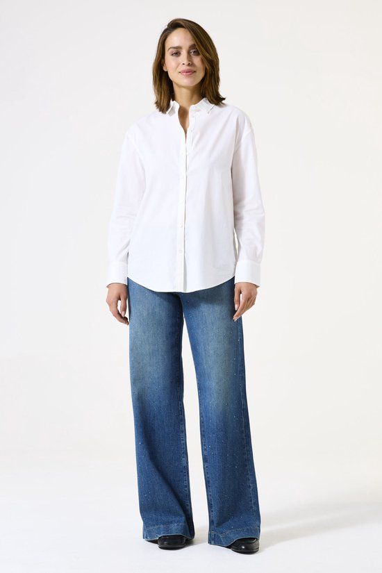 Garcia Celia Wide Dames Wide Fit Jeans Blauw