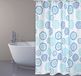 MSV Douchegordijn, polyester, stippen, 180 x 200 cm, premium kwaliteit, blauw, inclusief ringen