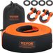VEVOR Kit de réparation de sangle de treuil 85 mm X 9 M (Mbs-16329 Kg) Sangle de treuil Tree Saver Boucle triple renforcée et housses de protection et sac de rangement Fermoir D 3/4" pour camion Jeep SUV VTT