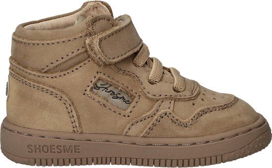 Shoesme Taupe Basket Sneakertje - Sneakers Kinderen - Unisex - Taupe - Nubuck - Maat 22